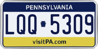 PA license plate LQQ5309