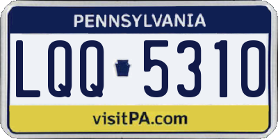 PA license plate LQQ5310