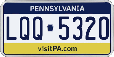 PA license plate LQQ5320