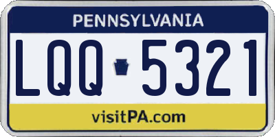 PA license plate LQQ5321
