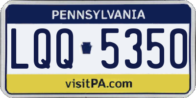 PA license plate LQQ5350