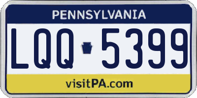 PA license plate LQQ5399