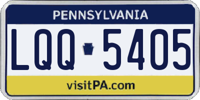 PA license plate LQQ5405