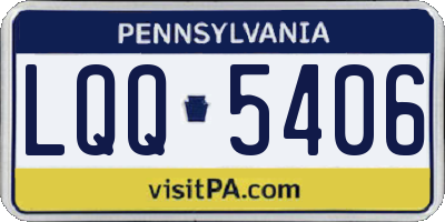 PA license plate LQQ5406