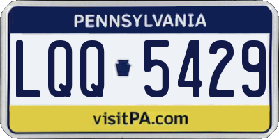 PA license plate LQQ5429