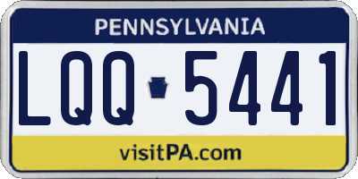 PA license plate LQQ5441