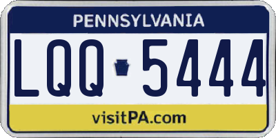 PA license plate LQQ5444