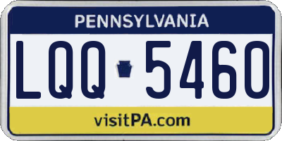 PA license plate LQQ5460