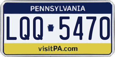 PA license plate LQQ5470