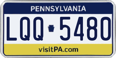 PA license plate LQQ5480