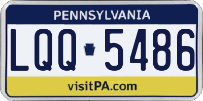 PA license plate LQQ5486