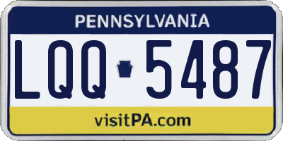 PA license plate LQQ5487