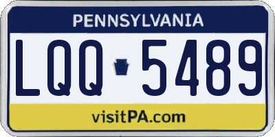 PA license plate LQQ5489