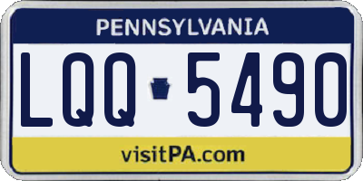 PA license plate LQQ5490