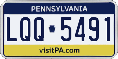 PA license plate LQQ5491
