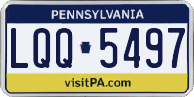 PA license plate LQQ5497
