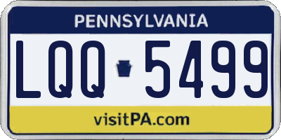 PA license plate LQQ5499