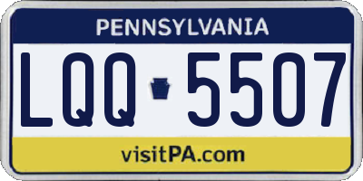 PA license plate LQQ5507