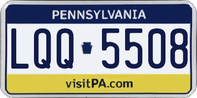 PA license plate LQQ5508