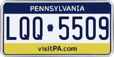 PA license plate LQQ5509