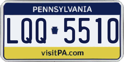 PA license plate LQQ5510
