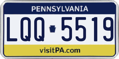 PA license plate LQQ5519