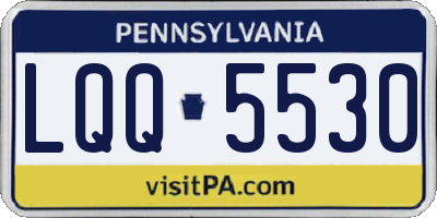 PA license plate LQQ5530
