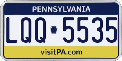 PA license plate LQQ5535