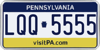 PA license plate LQQ5555