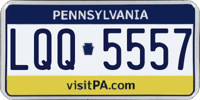 PA license plate LQQ5557