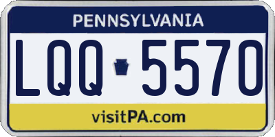 PA license plate LQQ5570