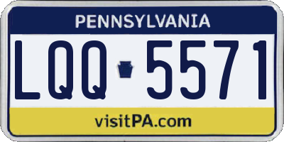 PA license plate LQQ5571