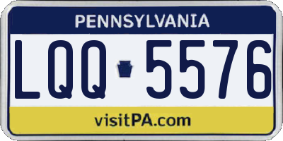 PA license plate LQQ5576