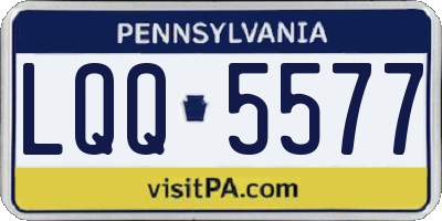 PA license plate LQQ5577