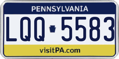 PA license plate LQQ5583
