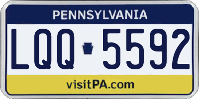 PA license plate LQQ5592
