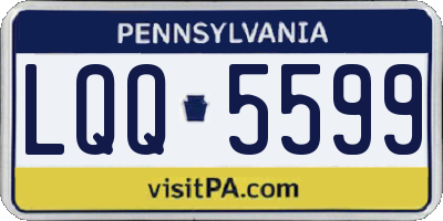 PA license plate LQQ5599
