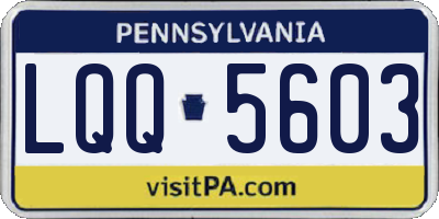 PA license plate LQQ5603