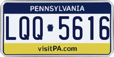 PA license plate LQQ5616