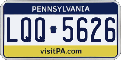 PA license plate LQQ5626