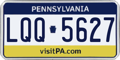 PA license plate LQQ5627