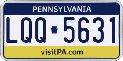PA license plate LQQ5631