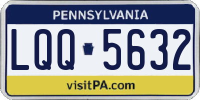 PA license plate LQQ5632