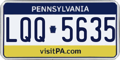 PA license plate LQQ5635
