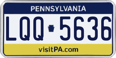PA license plate LQQ5636