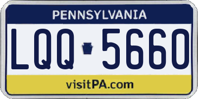 PA license plate LQQ5660
