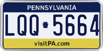 PA license plate LQQ5664
