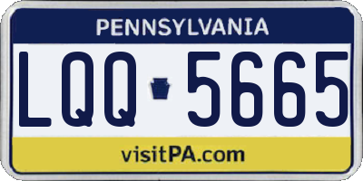 PA license plate LQQ5665