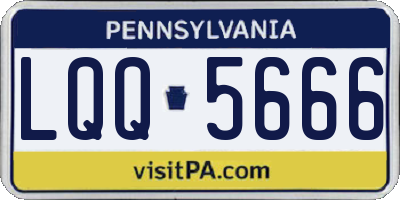PA license plate LQQ5666