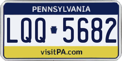 PA license plate LQQ5682